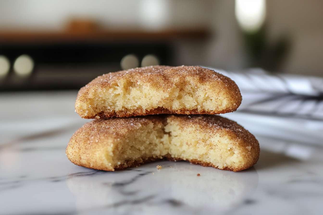 Cookie dough snickerdoodle with cinnamon sugar coating