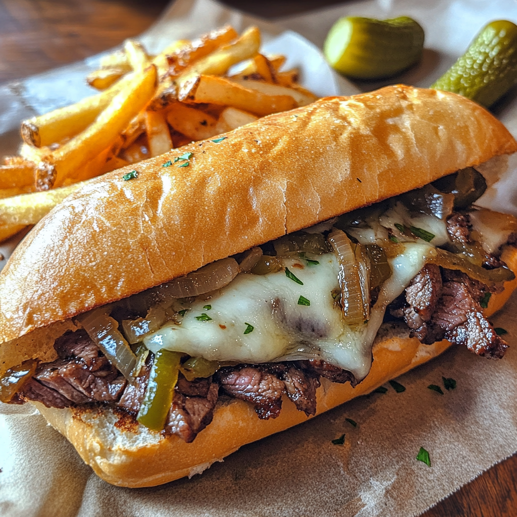 Thinly sliced sizzle steak cooked for a Philly cheesesteak